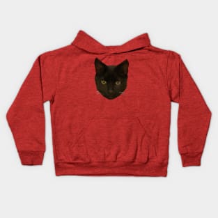 Stealthy Black Cat Kids Hoodie